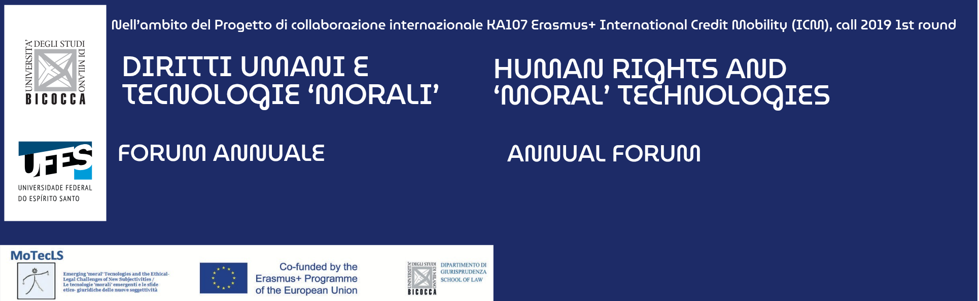 Progetto ka107 erasmus +, human rights and moral technologies